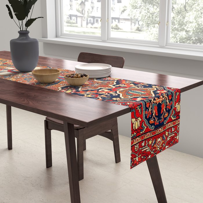 Sarough Farahan Arak West Persian Rug Print Table Runner Gallery Image 2