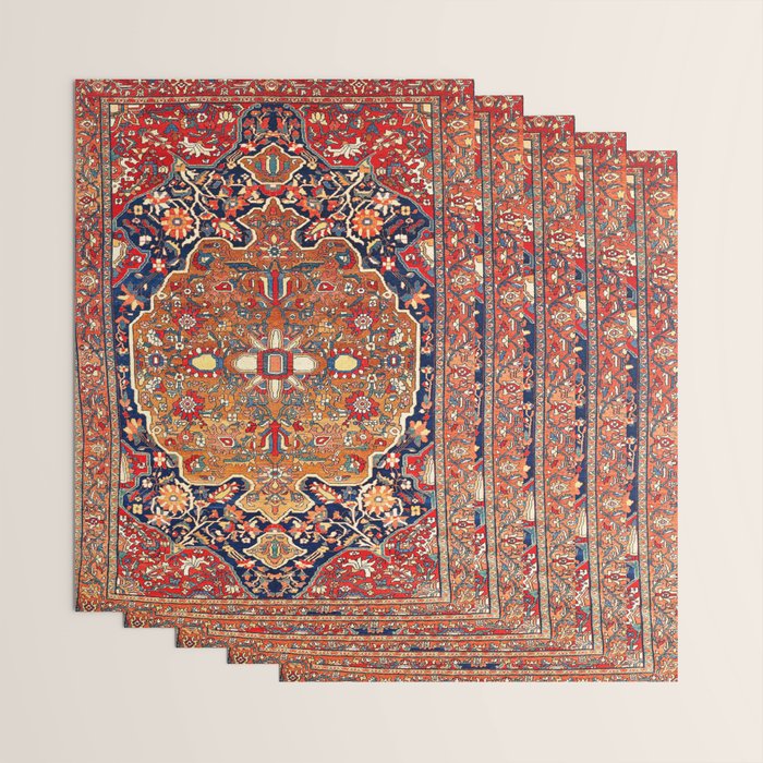 Sarough Farahan Arak West Persian Rug Print Wrapping Paper Gallery Image 3