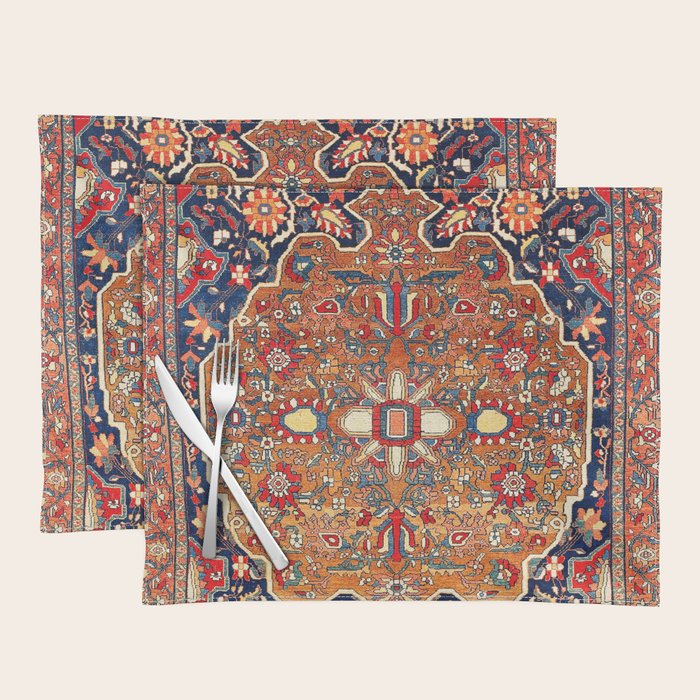 Sarough Farahan Arak West Persian Rug Print Placemat Gallery Image 1