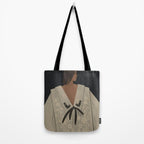  portrait of a woman in an embroidered shirt on a dark background Tote Bag Gallery Image 2