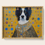 Gustav Klimt Style Dog in a Ceremonial Robe Serving Tray Gallery Image 1