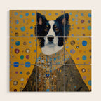 Gustav Klimt Style Dog in a Ceremonial Robe Wood Wall Art Gallery Image 1
