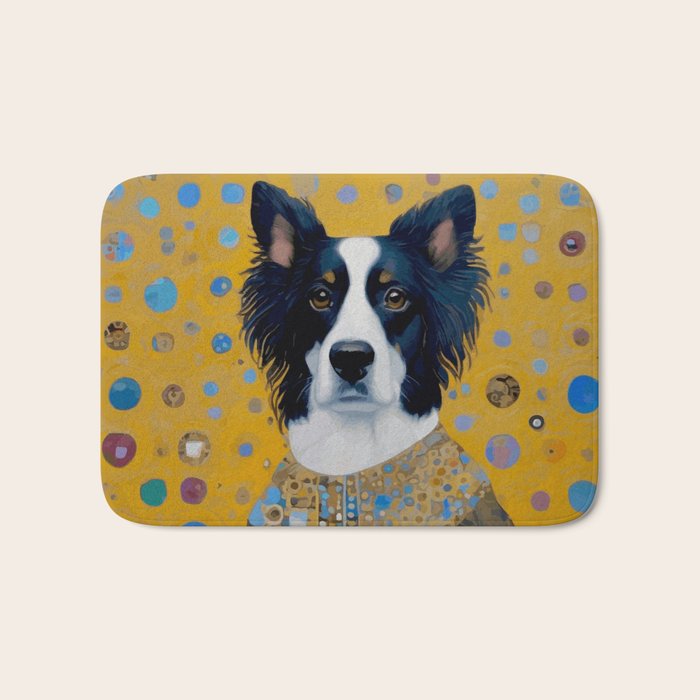 Gustav Klimt Style Dog in a Ceremonial Robe Bath Mat Gallery Image 1
