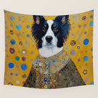 Gustav Klimt Style Dog in a Ceremonial Robe Wall Tapestry Gallery Image 4