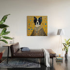 Gustav Klimt Style Dog in a Ceremonial Robe Wood Wall Art Gallery Image 2