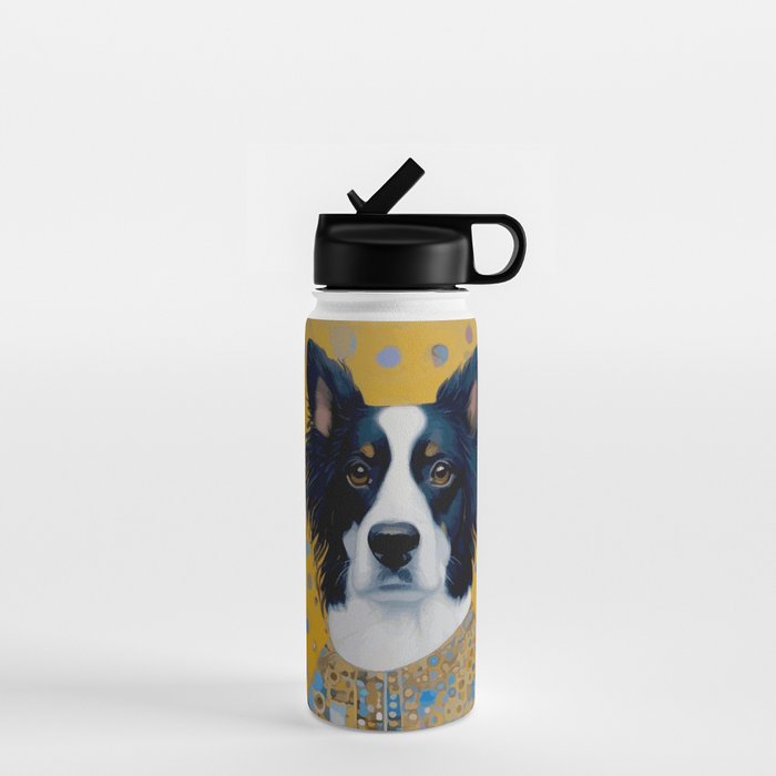 Gustav Klimt Style Dog in a Ceremonial Robe Water Bottle Gallery Image 1