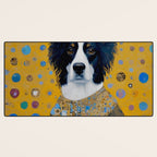 Gustav Klimt Style Dog in a Ceremonial Robe Desk Mat Gallery Image 3