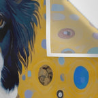 Gustav Klimt Style Dog in a Ceremonial Robe Wall Tapestry Gallery Image 3