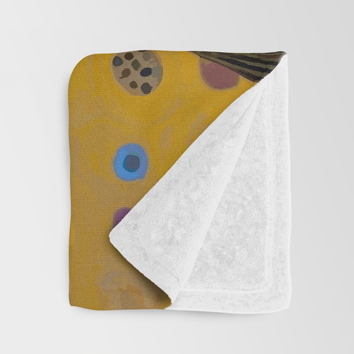 Gustav Klimt Style Dog in a Ceremonial Robe Throw Blanket Gallery Image 3