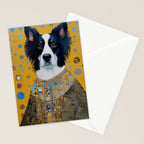 Gustav Klimt Style Dog in a Ceremonial Robe Stationery Card Gallery Image 2