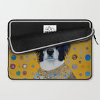 Gustav Klimt Style Dog in a Ceremonial Robe Laptop Sleeve Gallery Image 2