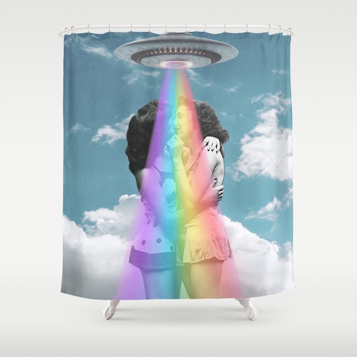 Love is love is love // Pride & UFOs Shower Curtain Gallery Image 1