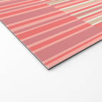 Pink Peach Stripe Patchwork Pastel Blush Pattern Welcome Mat Gallery Image 2