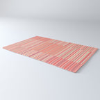 Pink Peach Stripe Patchwork Pastel Blush Pattern Rug Gallery Image 3