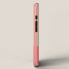 Pink Peach Stripe Patchwork Pastel Blush Pattern iPhone Case Gallery Image 2