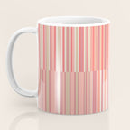 Pink Peach Stripe Patchwork Pastel Blush Pattern Coffee Mug Gallery Image 3