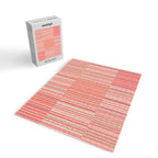 Pink Peach Stripe Patchwork Pastel Blush Pattern Jigsaw Puzzle Gallery Image 2