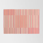 Pink Peach Stripe Patchwork Pastel Blush Pattern Rug Gallery Image 2