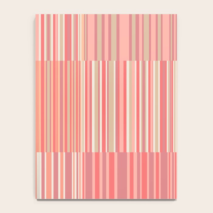 Pink Peach Stripe Patchwork Pastel Blush Pattern Notebook Gallery Image 4
