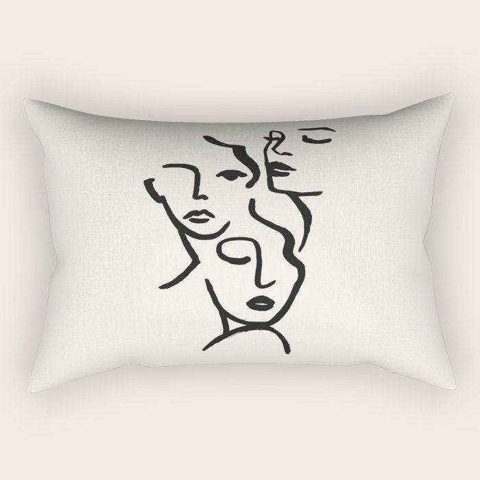 Faces Rectangular Pillow Gallery Image 2