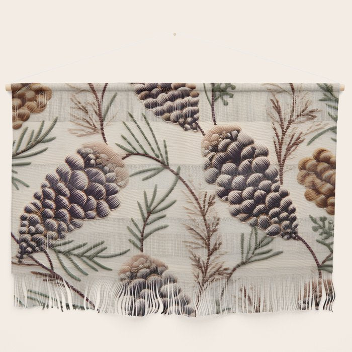 Rustic Christmas Pinecones Wall Hanging Gallery Image 1