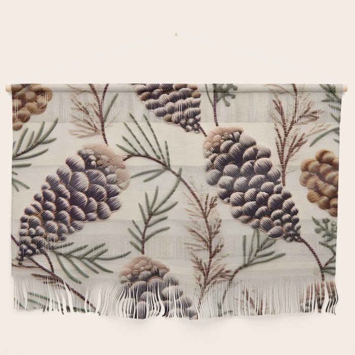 Rustic Christmas Pinecones Wall Hanging Gallery Image 1