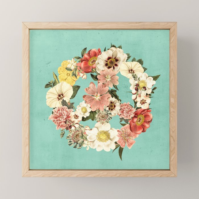 Botanica Peace sign Mini Art Print Gallery Image 1