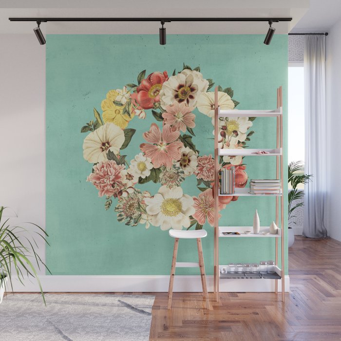Botanica Peace sign Wall Mural Gallery Image 1