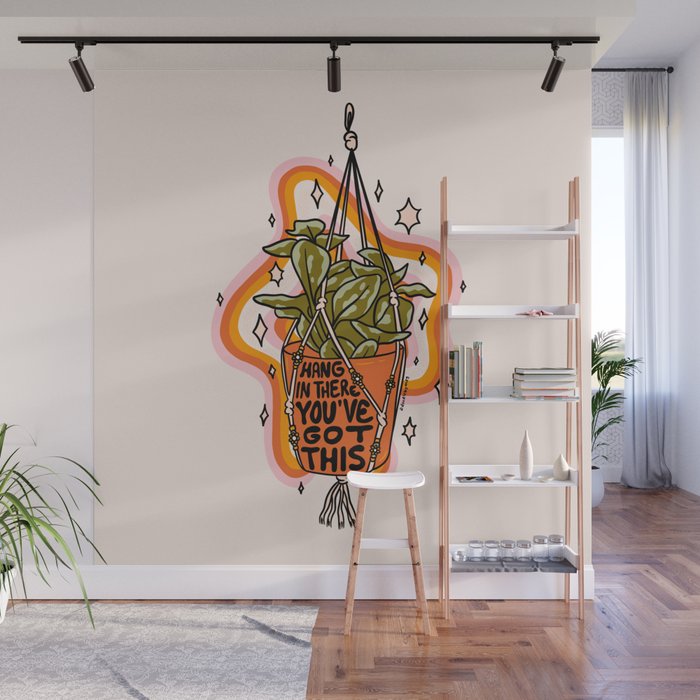 Hang In There Wall Mural Gallery Image 1