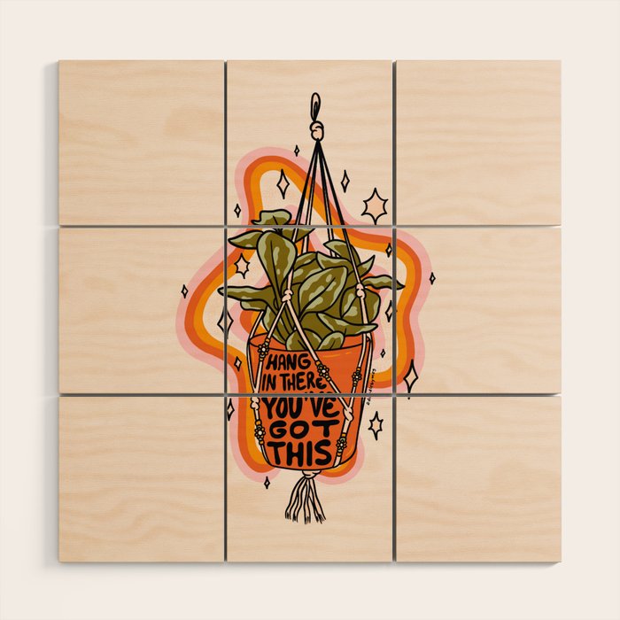 Hang In There Wood Wall Art Gallery Image 1