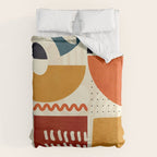 mid century shapes geometric abstract color 2 Duvet Cover Gallery Image 6