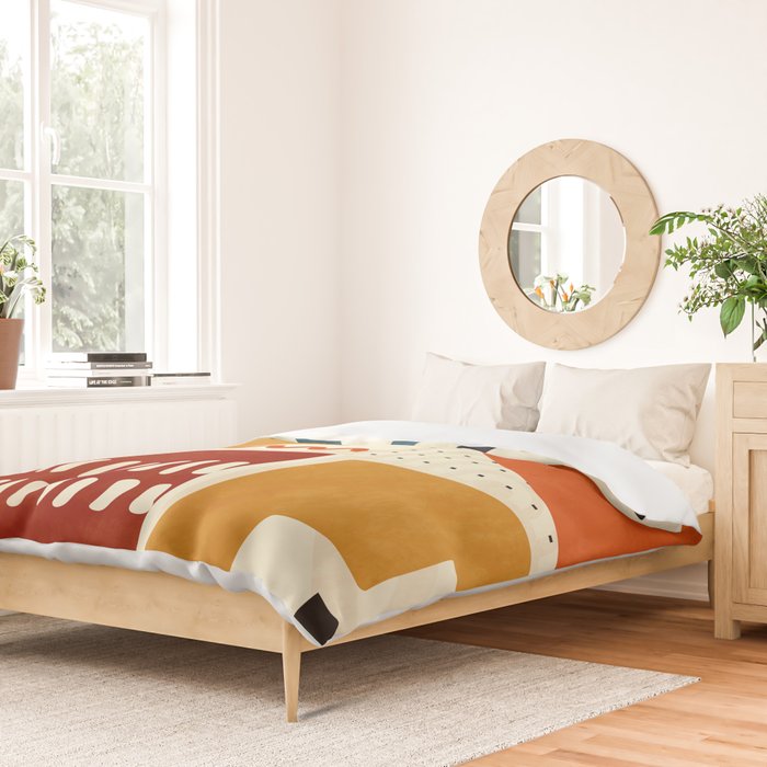 mid century shapes geometric abstract color 2 Duvet Cover Gallery Image 2