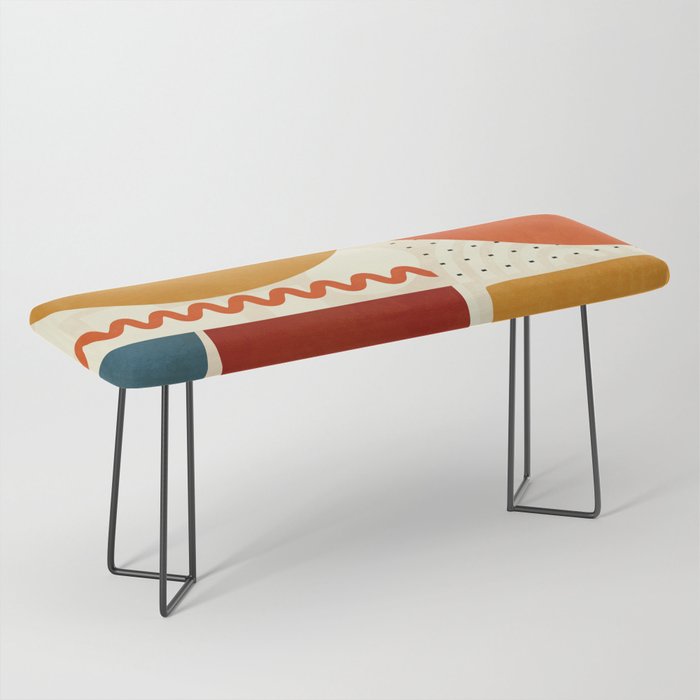 mid century shapes geometric abstract color 2 Bench Gallery Image 1