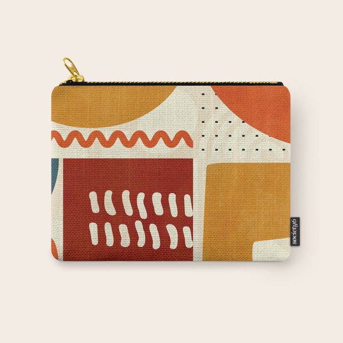 mid century shapes geometric abstract color 2 Carry All Pouch Gallery Image 1