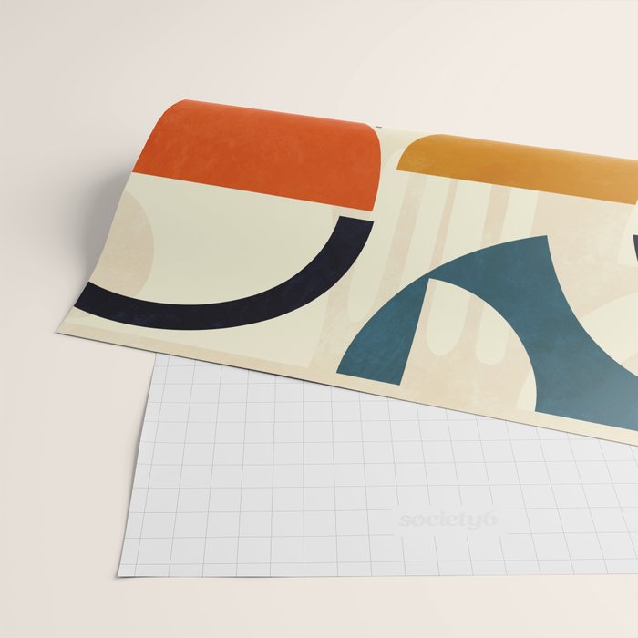 mid century shapes geometric abstract color 2 Wrapping Paper Gallery Image 2