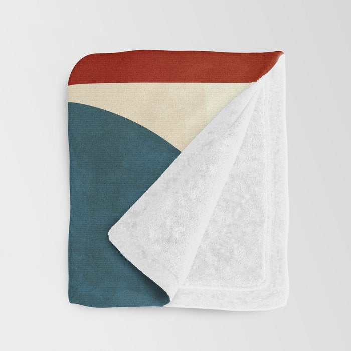 mid century shapes geometric abstract color 2 Throw Blanket Gallery Image 3