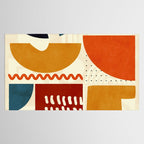 mid century shapes geometric abstract color 2 Tablecloth Gallery Image 2