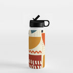 mid century shapes geometric abstract color 2 Water Bottle Gallery Image 1