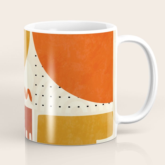 mid century shapes geometric abstract color 2 Coffee Mug Gallery Image 1