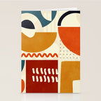 mid century shapes geometric abstract color 2 Stationery Card Gallery Image 2