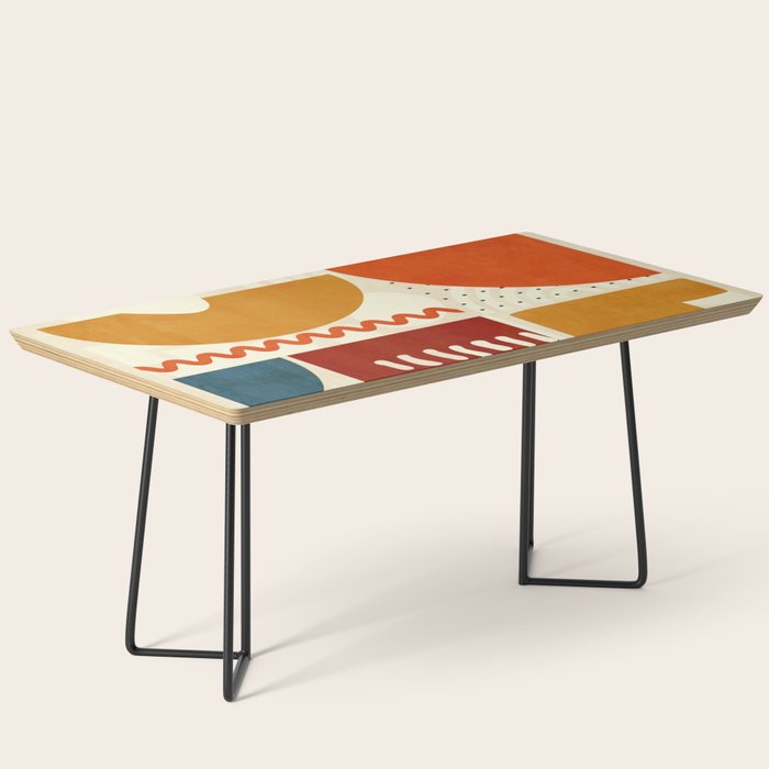 mid century shapes geometric abstract color 2 Coffee Table Gallery Image 1