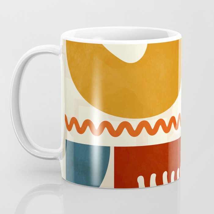 mid century shapes geometric abstract color 2 Coffee Mug Gallery Image 3