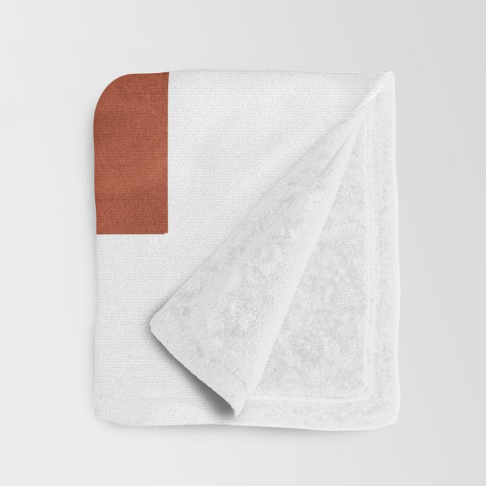 Abstract terracotta landscape, sun and desert, sunrise #1 Throw Blanket Gallery Image 3