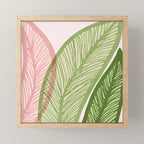Tropical Banana Leaf Line Art Mini Art Print Gallery Image 1