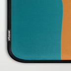 Deconstructed Quilt Modern Minimalist Pattern in Teal, Green, Orange, and Mustard Laptop Sleeve Gallery Image 3