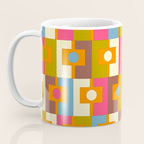 Mid Century Modern Geometric Colorful Eclectic Rektangel Pattern Coffee Mug Gallery Image 3