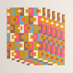 Mid Century Modern Geometric Colorful Eclectic Rektangel Pattern Wrapping Paper Gallery Image 3