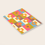 Mid Century Modern Geometric Colorful Eclectic Rektangel Pattern Notebook Gallery Image 3