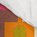 Mid Century Modern Geometric Colorful Eclectic Rektangel Pattern Comforter Gallery Image 4
