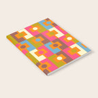Mid Century Modern Geometric Colorful Eclectic Rektangel Pattern Notebook Gallery Image 2